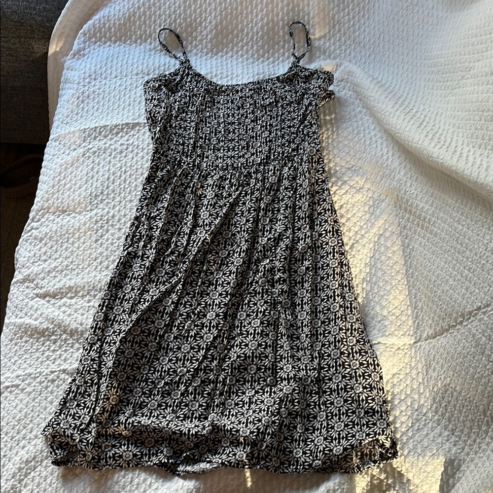Black and White Floral Dress